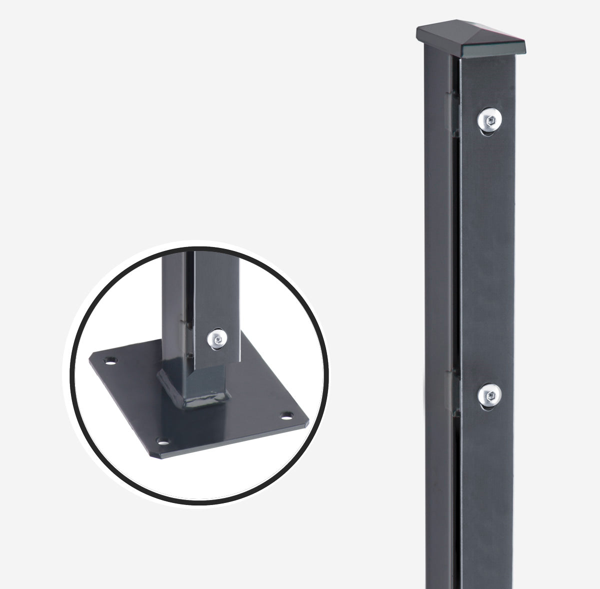 Pfosten Typ AF mit Fußplatte