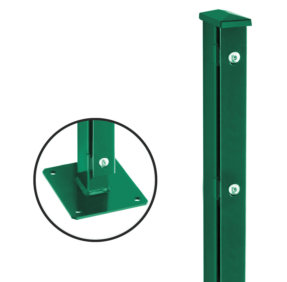 Pfosten Typ AF mit Fußplatte