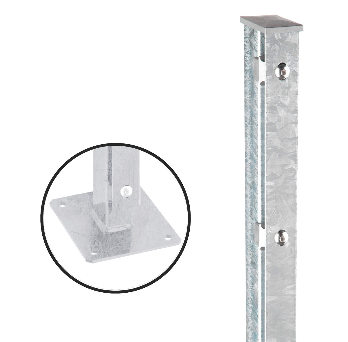 Pfosten Typ AF mit Fußplatte