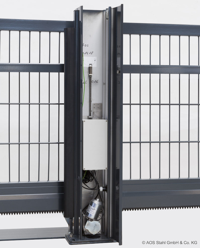 Schiebetor V-Star F60 integrierter elektrischer Antrieb im Pfosten 400-450cm  Lichte Weite in 3 verschiedenen Farben