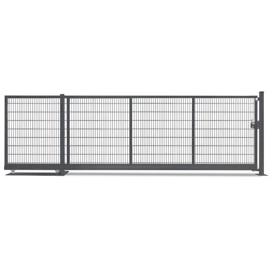 Schiebetor V-Star F60 integrierter elektrischer Antrieb im Pfosten 400-450cm  Lichte Weite in 3 verschiedenen Farben